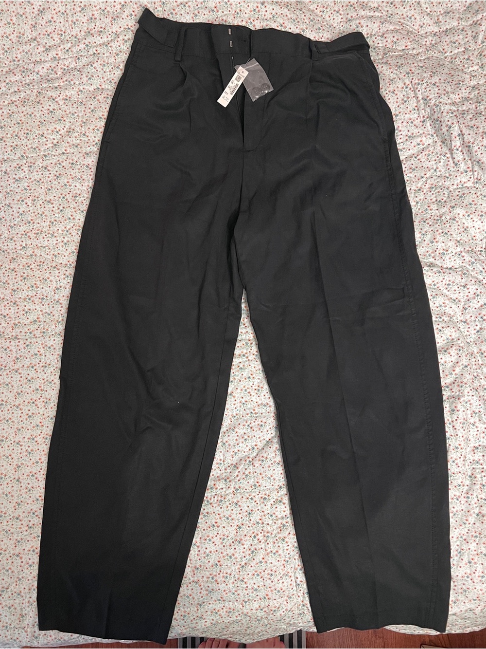 Madewell Black Barrel Leg Trouser Pants size 6
